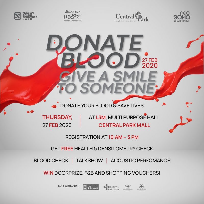 BLOOD DONATION 2020 | CENTRAL PARK MALL JAKARTA